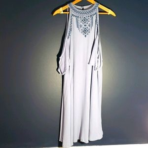 Knox Rose high neck cold open shoulder dress. M